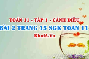 Bài 2 trang 15 SGK Toán 11 tập 1 Cánh Diều